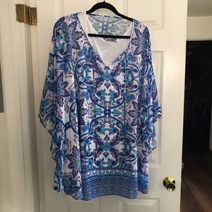 Susan Graver scarf top and tank set